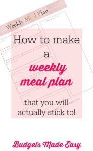 how to create a weekly meal plan you will actually stick to