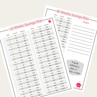 weekly savings plan printable