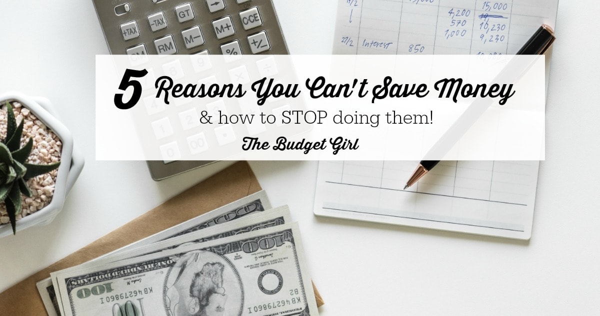 reasons can't save money