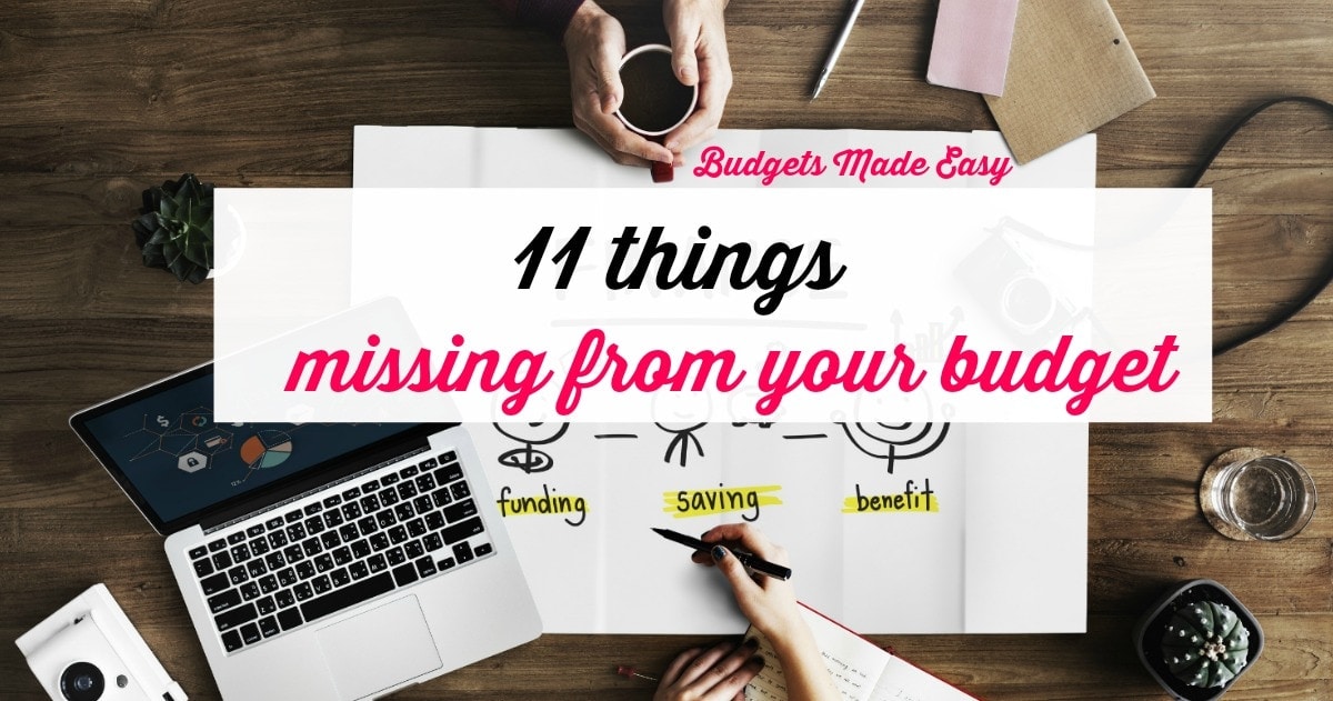 things missing from your budget