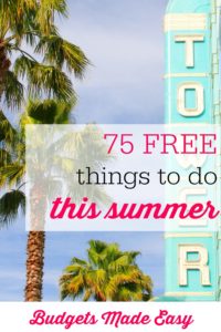 75 free things to do this summer