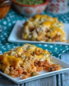 cheesy ground beed and rice casserole