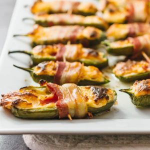 bacon wrapped jalapeño poppers