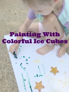 painting with ice cubes kids crafts