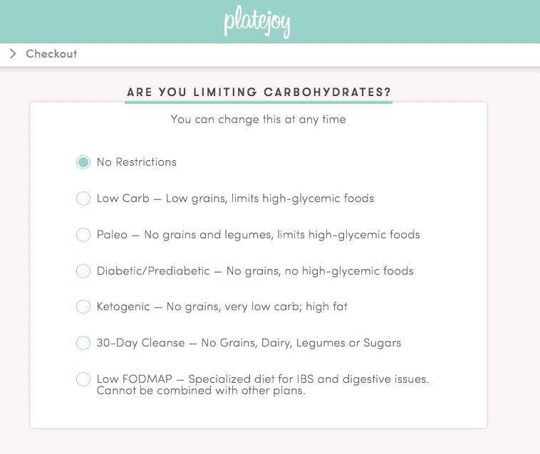 platejoy customized meal plan