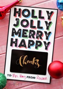 free printable christmas gift card holder