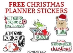 christmas planner stickers