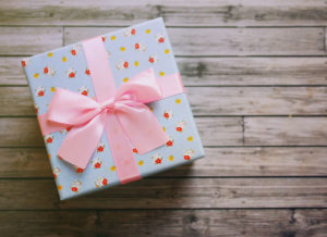 Cute Gift Box With Retro Filter Effect