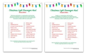 christmas light scavenger hunt