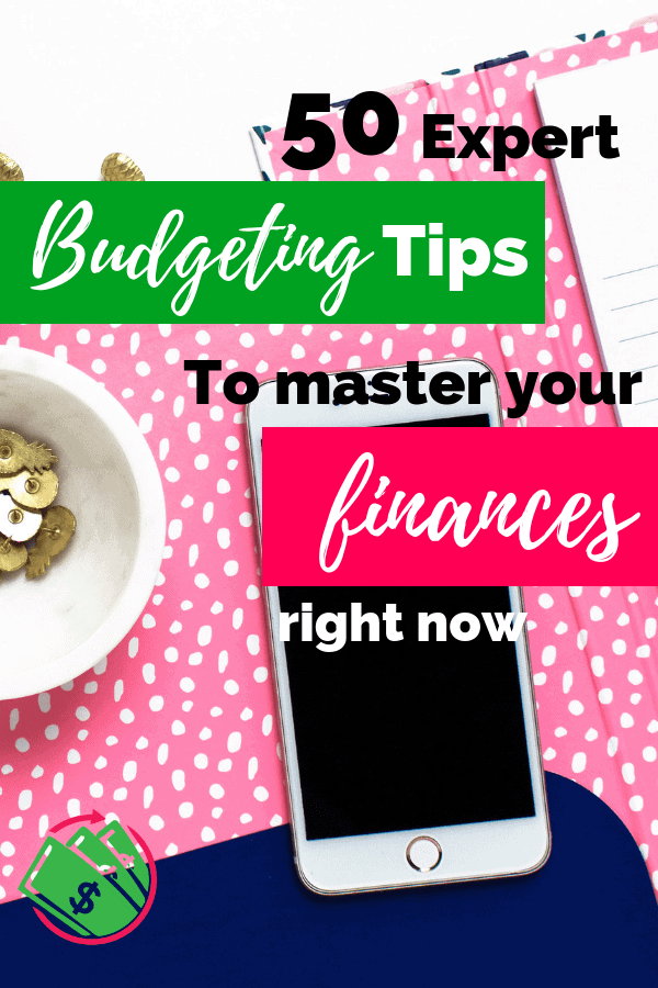 50+ budgeting tips for beginners that will save money and help you get debt free. This budgeting tips post will help couples, young adults or those living on one income. Even Dave Ramsey would approve of these tips! Frugal living with a budget can completely change your life! #budgeting #money #savemoney #daveramsey #budget