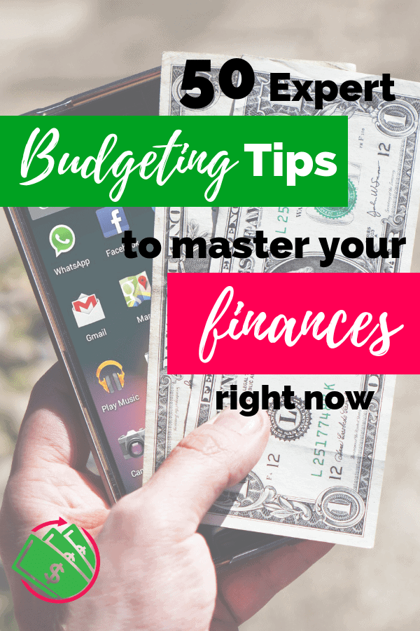 50+ budgeting tips for beginners that will save money and help you get debt free. This budgeting tips post will help couples, young adults or those living on one income. Even Dave Ramsey would approve of these tips! Frugal living with a budget can completely change your life! #budgeting #money #savemoney #daveramsey #budget