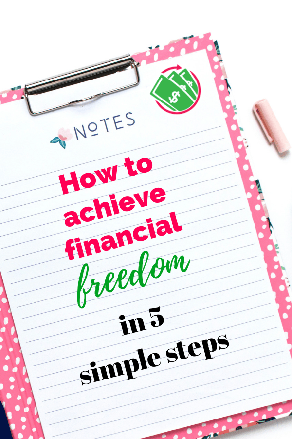 achieving financial freedom in 5 easy steps. These personal finance tips follow Dave Ramsey and his lessons to achieving financial peace. This advice will help you conquer debt, save for retirement even in your 20s, 30s, and 40s. You can achieve financial success by starting today! #finance #money #daveramse