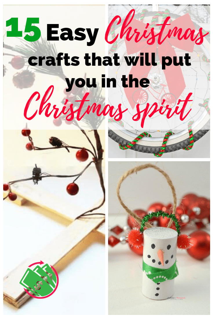 These simple and easy DIY Christmas crafts are great for kids or even to sell! There are snowmen and reindeer and even a Charlie Brown Christmas tree. #christmas #crafts