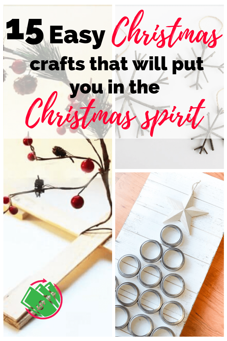 These simple and easy DIY Christmas crafts are great for kids or even to sell! There are snowmen and reindeer and even a Charlie Brown Christmas tree. #christmas #crafts