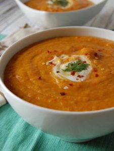 instant pot carrot and red lentil soup