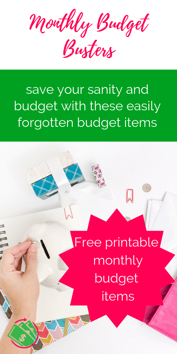 These monthly unexpected expenses will help you stick to your budget and save your sanity. These budget category items are simple ideas to save money. | ideas | families | Dave Ramsey | printable | monthly | tips | frugal living | track | #budget #printable #daveramsey