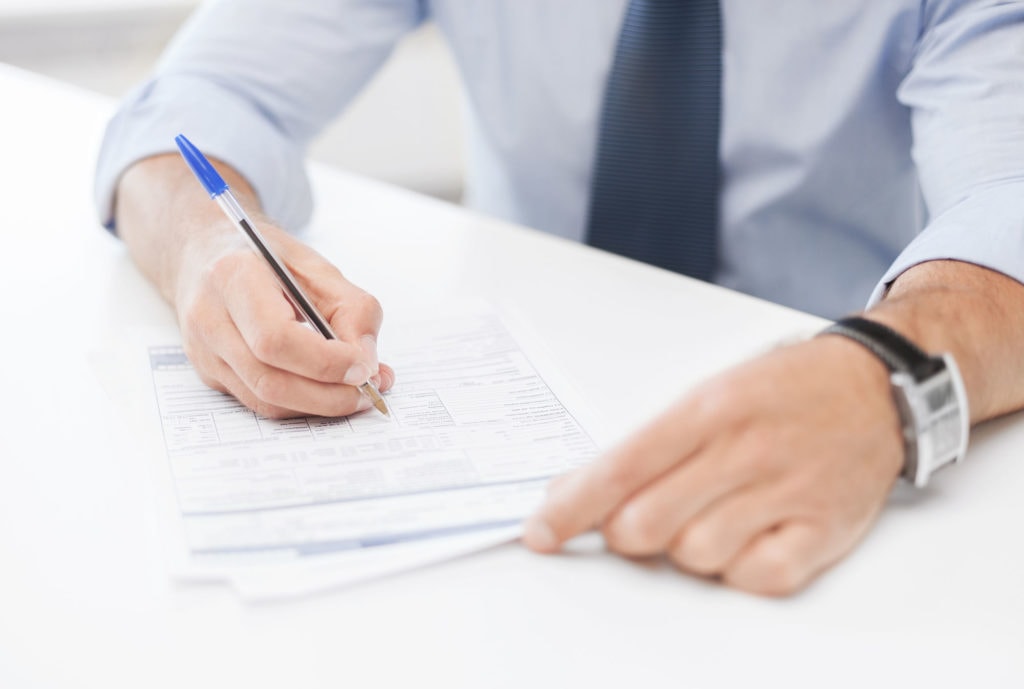 Business Office And Education Concept Man Signing A Contract