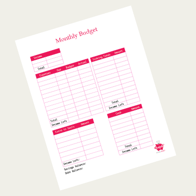 monthly budget template