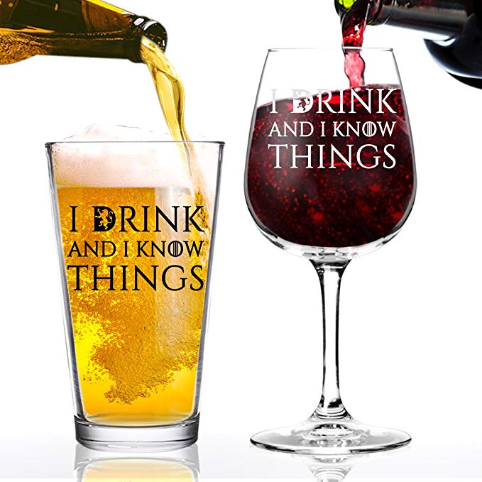 Game of Thrones drinking glasses