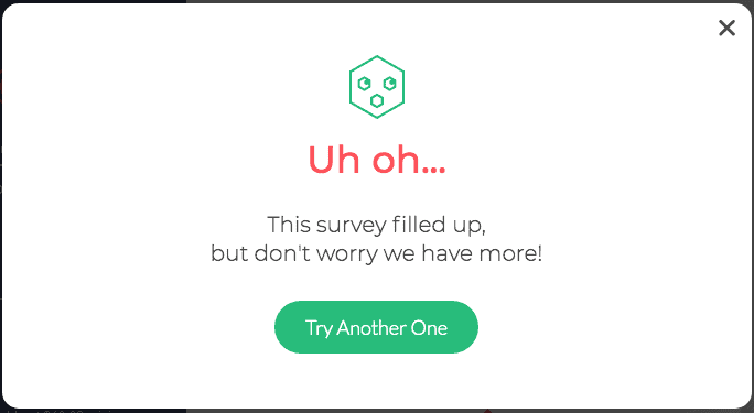 survey filled up 
