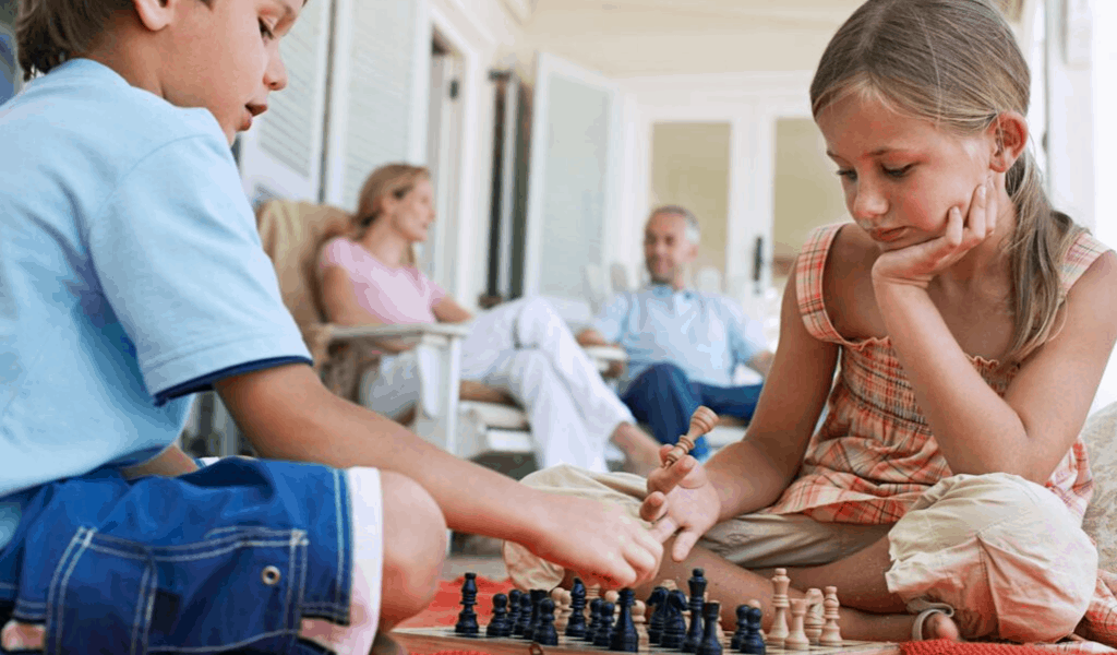 kids playing chess