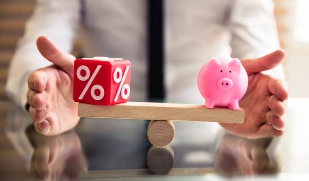 piggy bank and percentages 