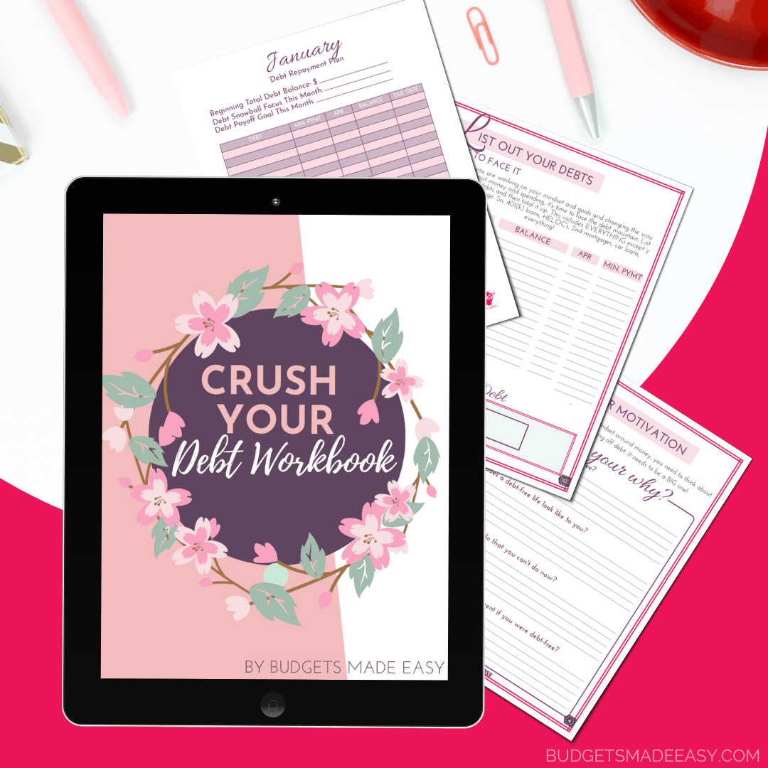 Debt Workbook mockup DEBT SNOWBALL WORKBOOK