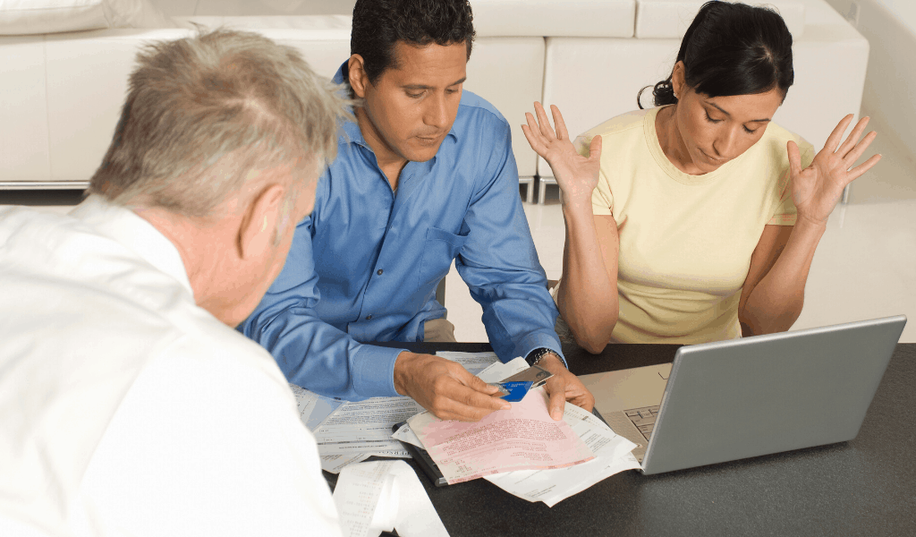 couple doing their taxes 