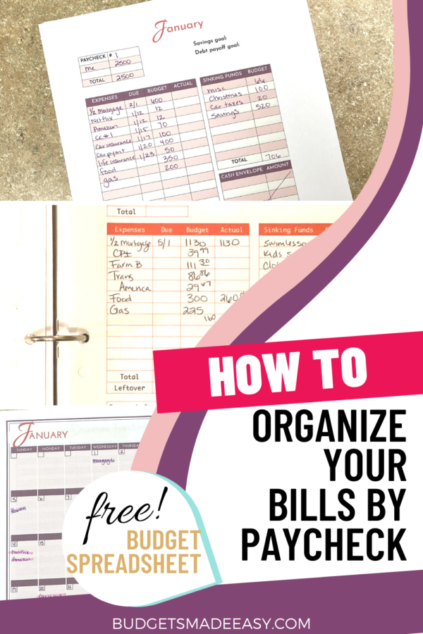 How to organize your monthly bills budgets made easy
