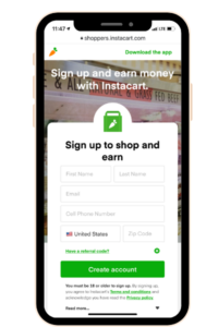 Instacart, one of the Money Making Apps for 2020.