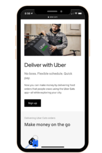 Uber Eats, one of the Money Making Apps for 2020.