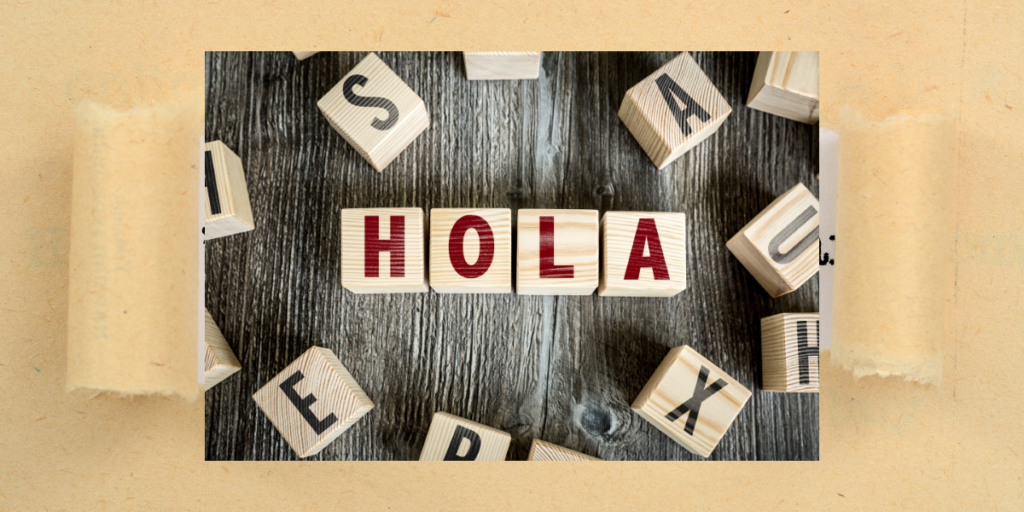Blocks spelling out HOLA for free movies online in spanish