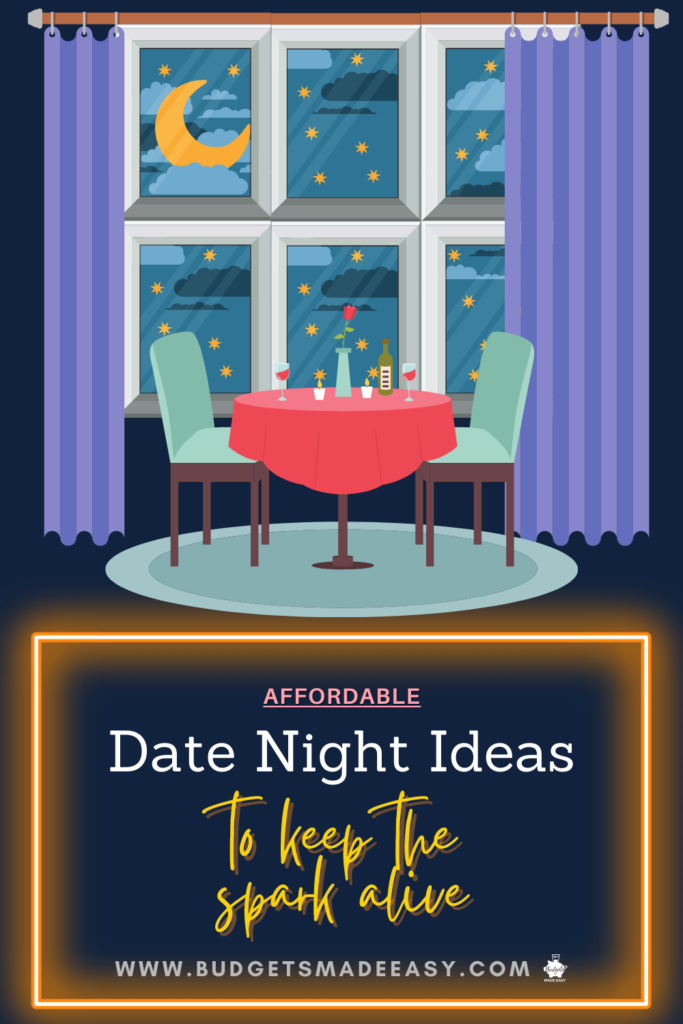 Check out these date night ideas at home on a budget! Enjoy time with your spouse without breaking the bank. 