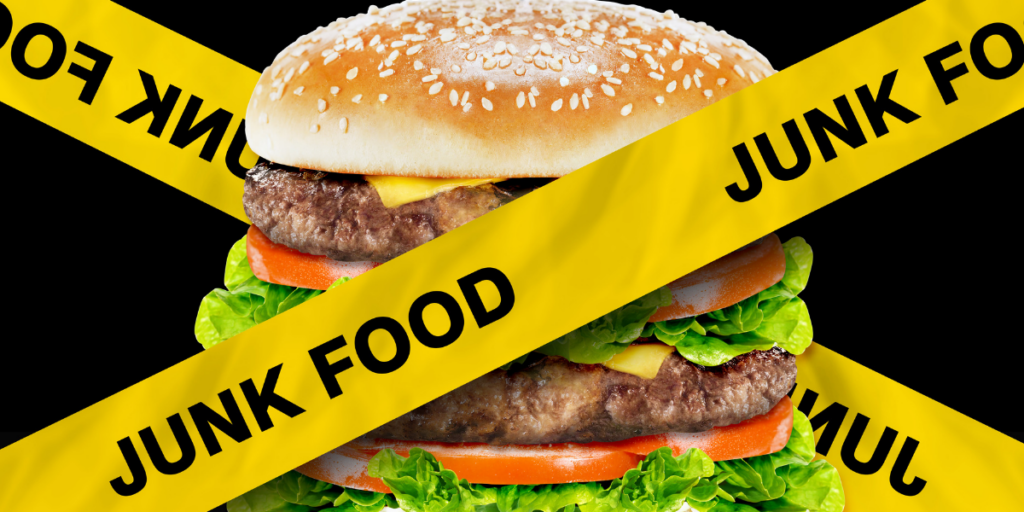 Avoiding buying junk food and processed foods can help keep you from over spending. 