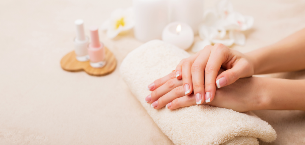 Woman at the nail spa