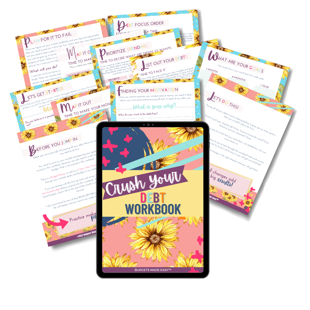 printable debt workbook
